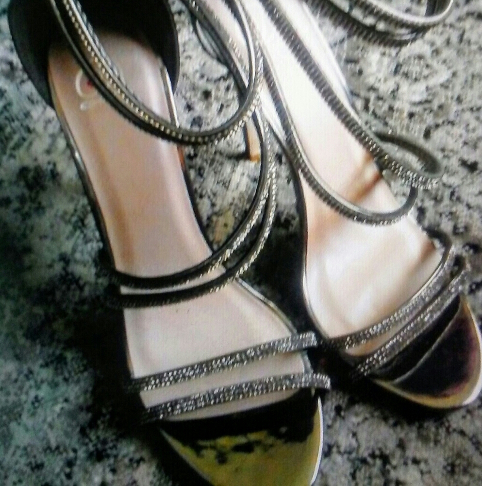 Heart in D Rhinestone Embellished Stilletos